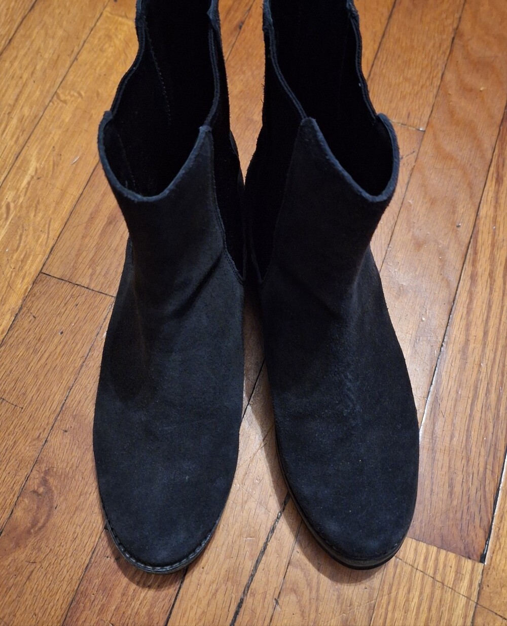 Cole Haan Black Suede Chelsea Ankle Boots